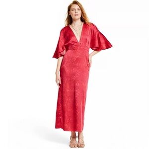 Fe Noel for Target Flutter Sleeve Satin Dress